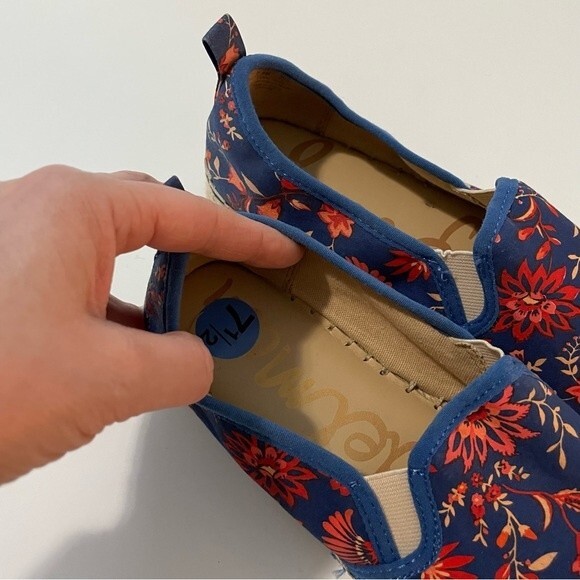 Sam Edelman‎ Carrin Blue Floral Slip-On Espadrilles Size 7.5 - Picture 6 of 12